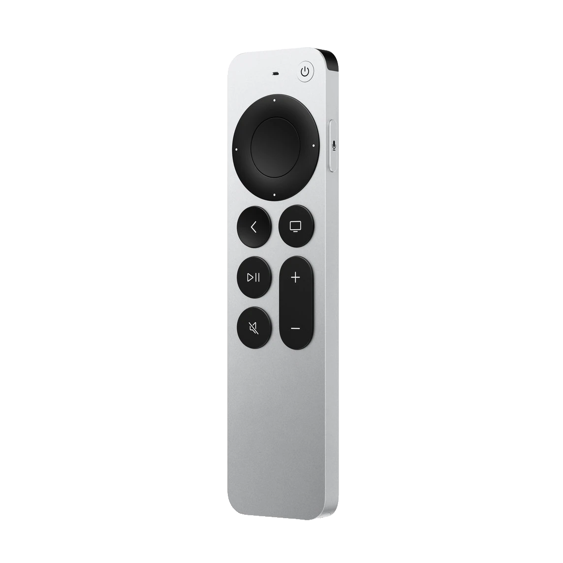 A Siri Remote used with Rat Remote on a Mac